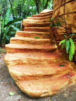 escaleras organicas en cemento